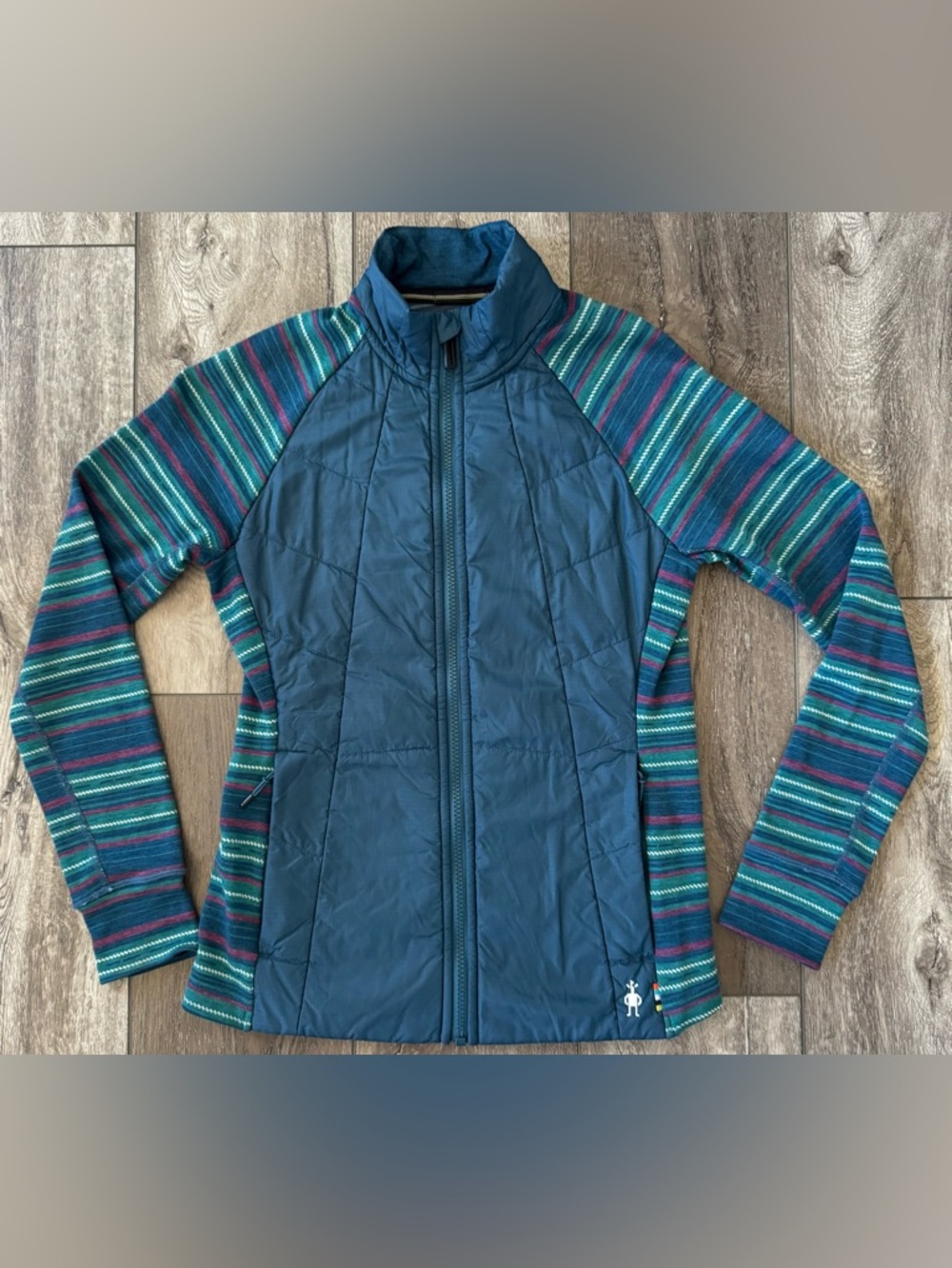 SmartWool Smartloft 60 Jacket Womens S Merino Wool Hiking Base Layer Long Sleeve